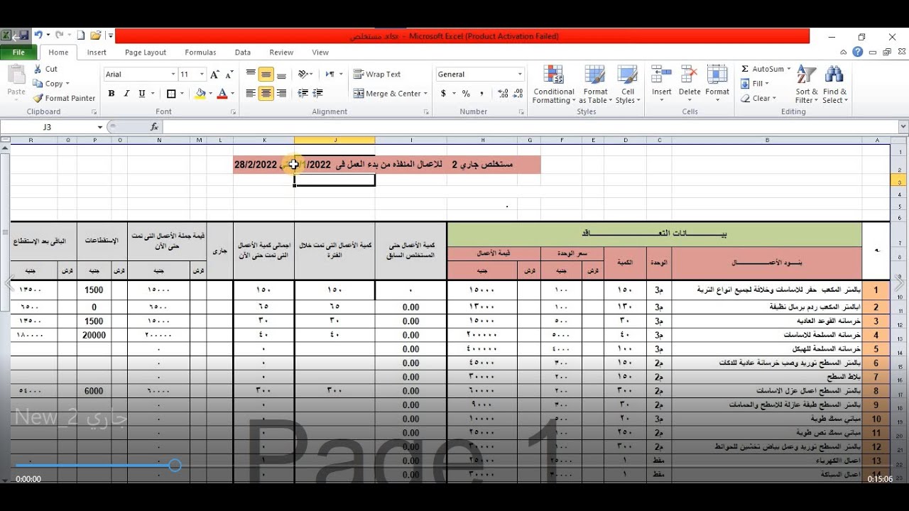 02 مستخلص جاري 2  مثال تطبيقي