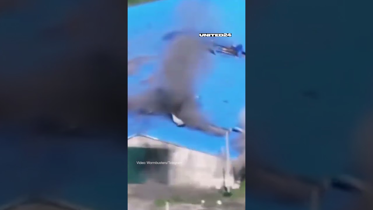 One Ukrainian Drone Destroyed Russian Military Equipment Hangar #warinukraine