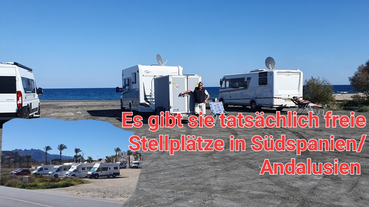Es gibt tatsächlich freie Wohnmobilstellplätze in Südspanien/Andalusien. Tolle Stellplätze  am Meer
