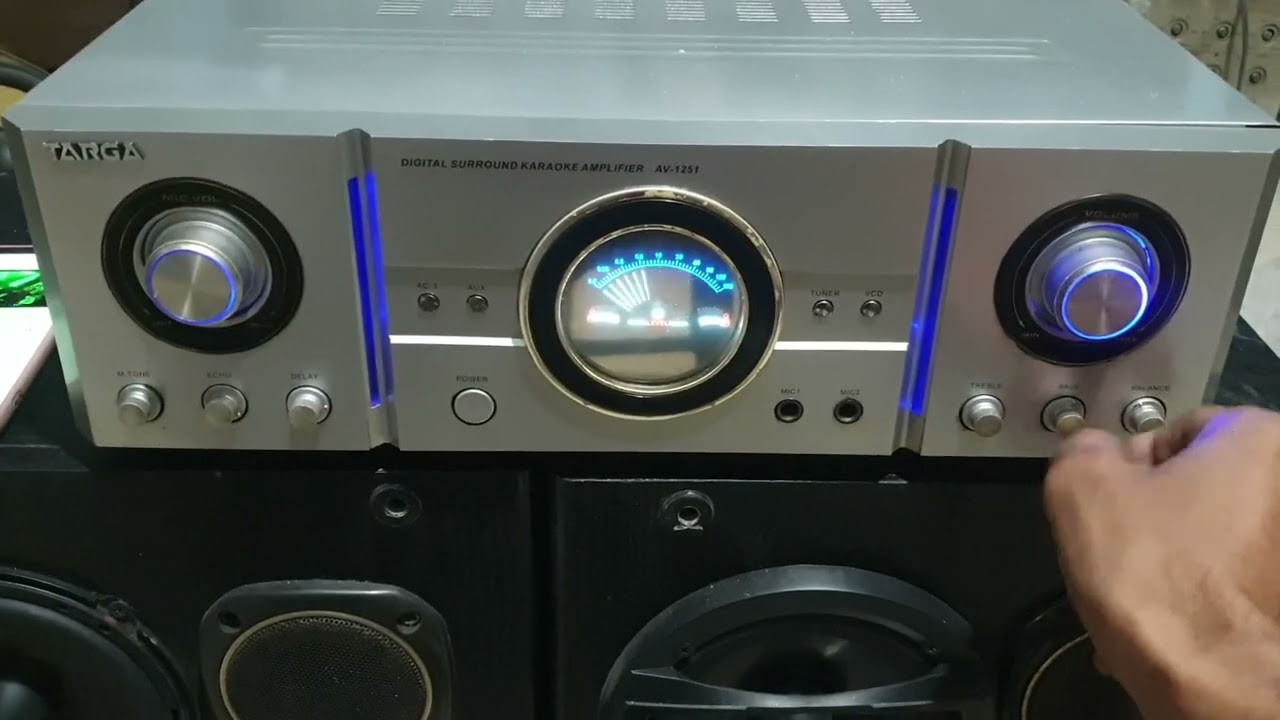 Tes power amplifier karaoke targa