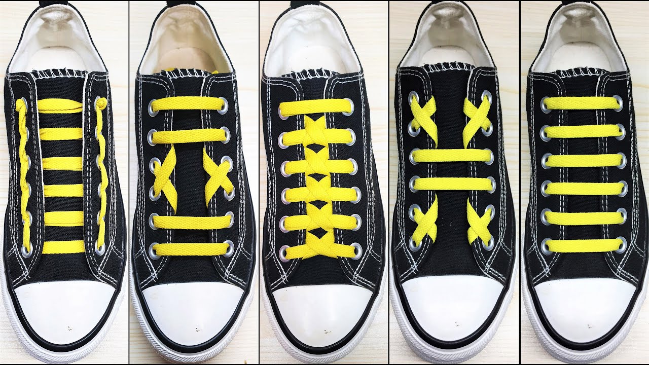 5 Way To Tie Your Shoelaces, How To Tie Shoelaces, shoes lace styles, #shoelace #shorts #viral