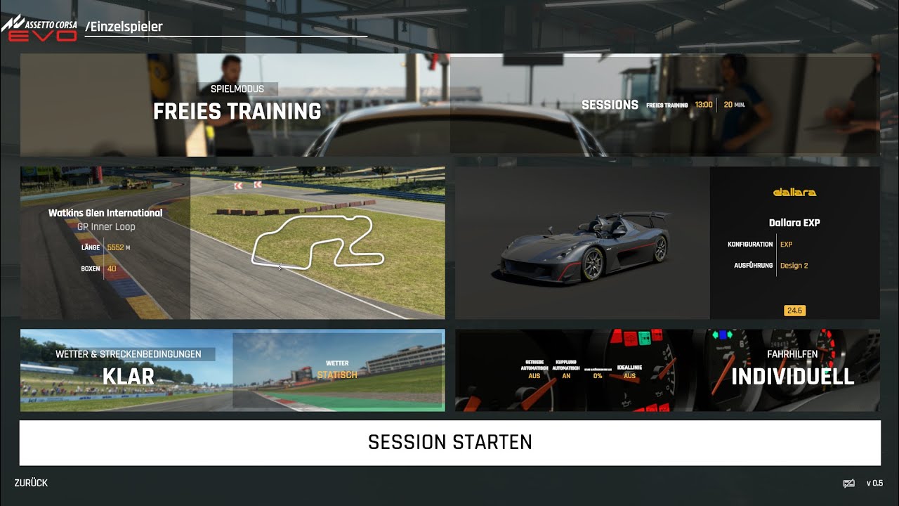 Captain Rudolfo LIVE – Assetto Corsa EVO 0.5 Neue Strecken