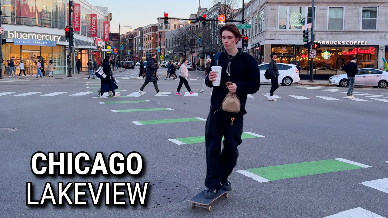 Chicago (USA) LakeView Neighborhood Walking Tour On Tuesday | March 25, 2025 | 4K Video