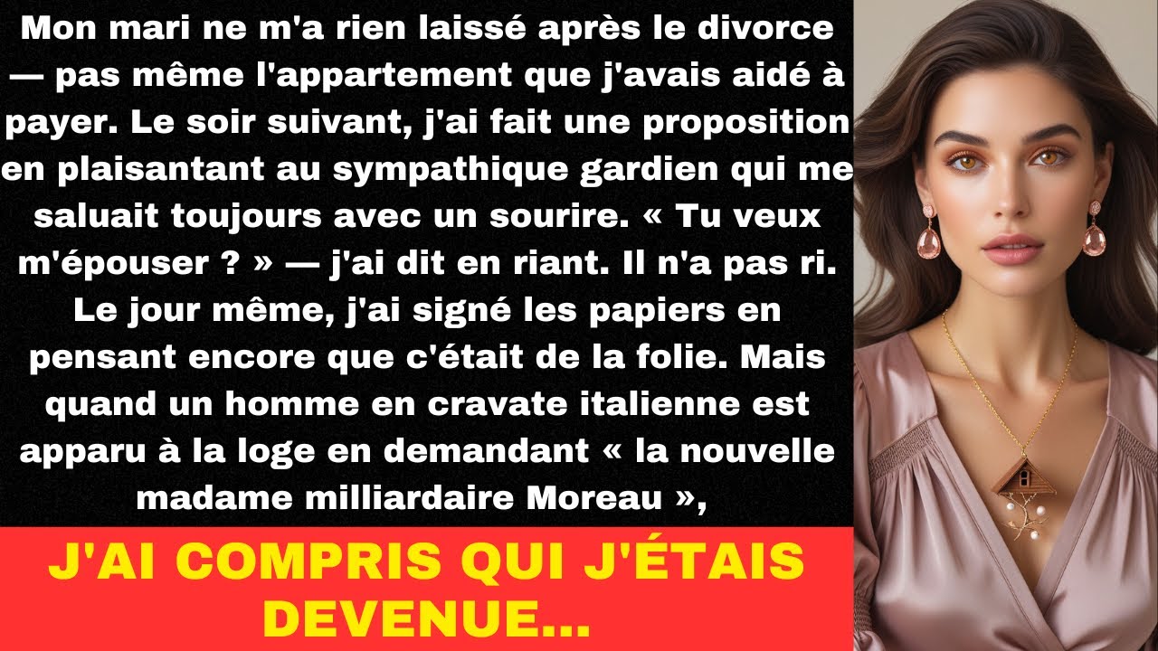 Mon mari ne m'a rien laissé après le divorce — pas même l'appartement que j'avais aidé à payer...