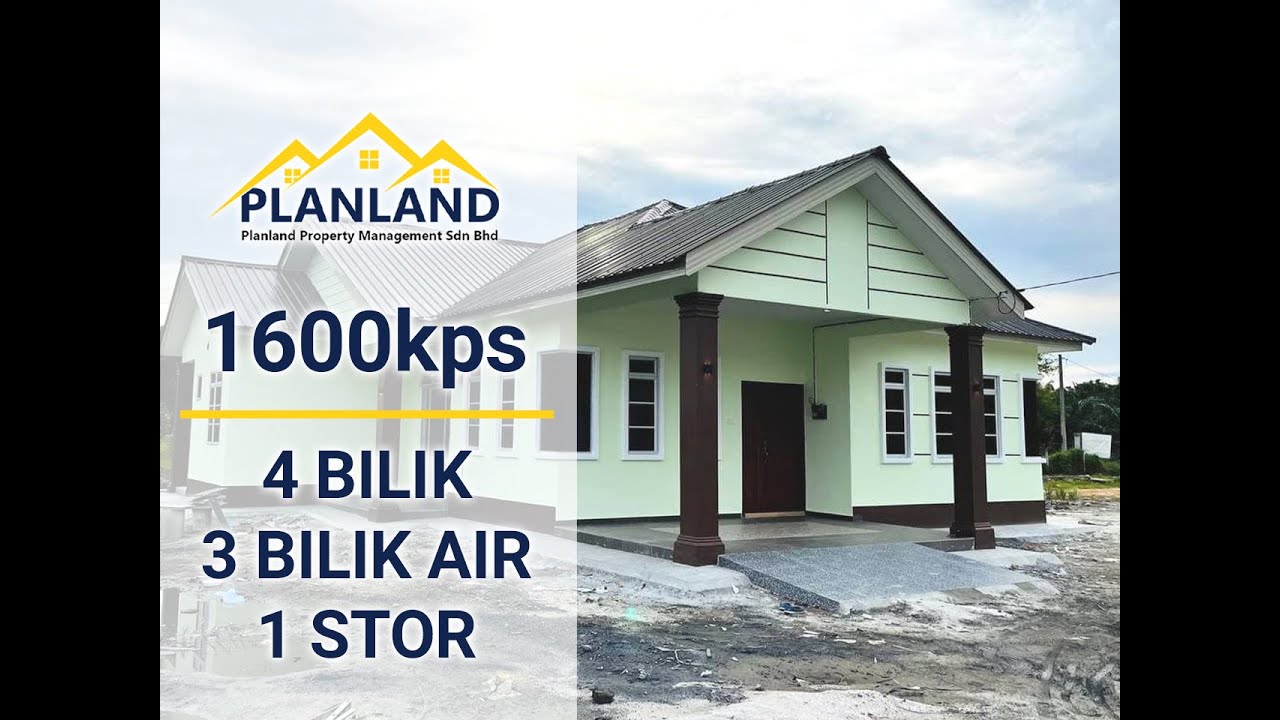 |Keluasan 1600kps | 4 Bilik Tidur + 3 Bilik Air|