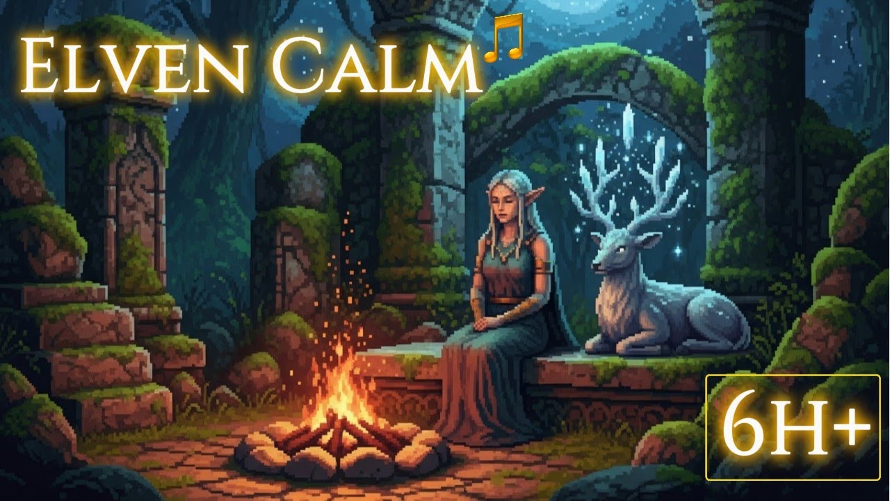 ✨ Relaxing Elven Music by the Campfire in the Enchanted Forest 🌙