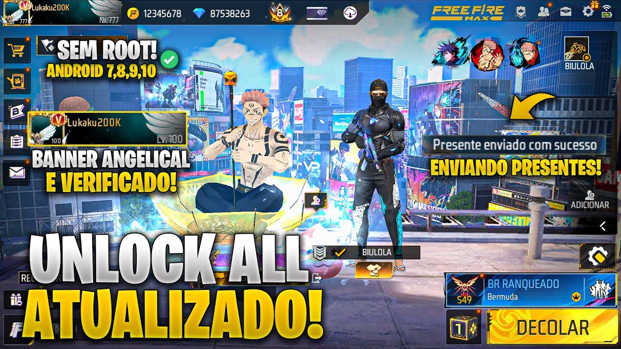 (NOVO MÉTODO! 😱) COMO LIBERAR TODAS AS SKINS DO FREE FIRE GRÁTIS! UNLOCK ALL ANDROID ATUALIZADO