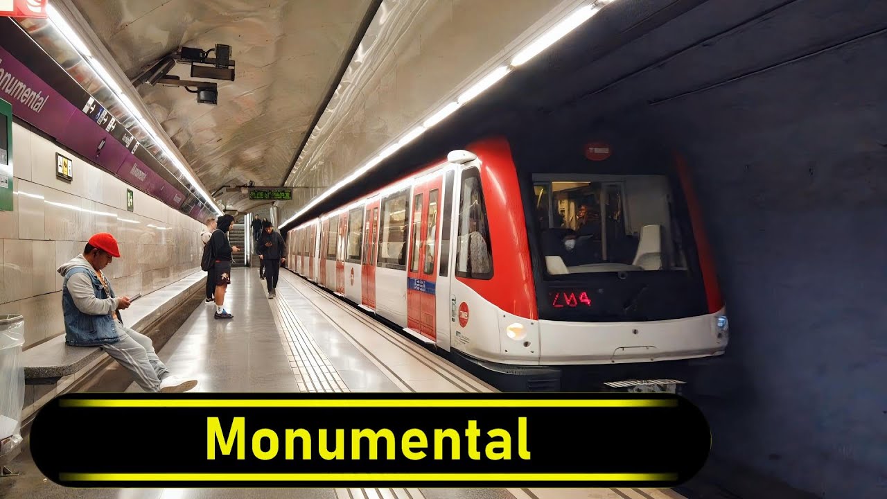 Metro Station Monumental - Barcelona 🇪🇸 - Walkthrough 🚶