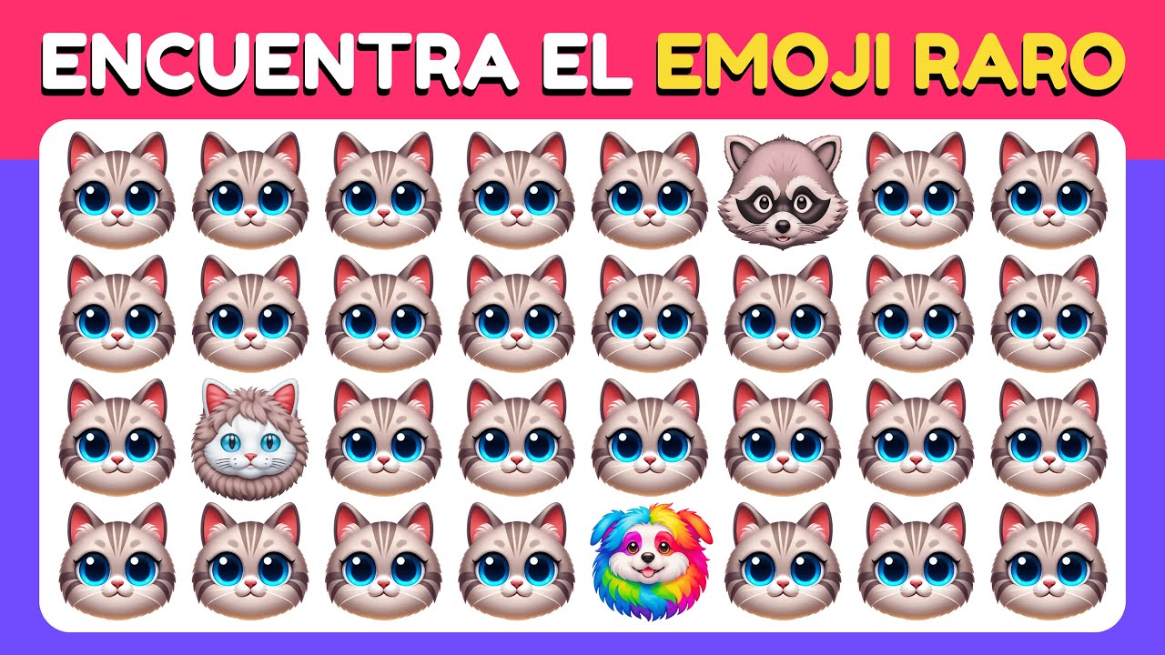 Encuentra El Raro - Animales Edición 🐶🐼🦁 Solo el 1% Encuentra Todos 🔍 Quiz de Emojis