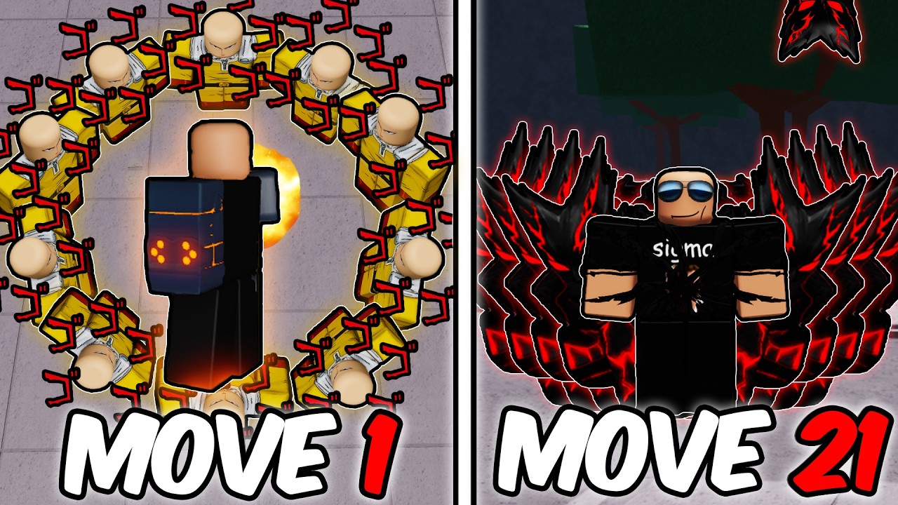 What Happens if 10 PLAYERS use SAME MOVES at ONCE in The Strongest Battlegrounds?