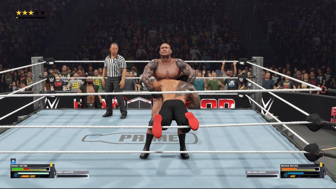 WWE 2K25 Orton vs Roman Reigns For World heavyweight championship and Reigns gets taken out