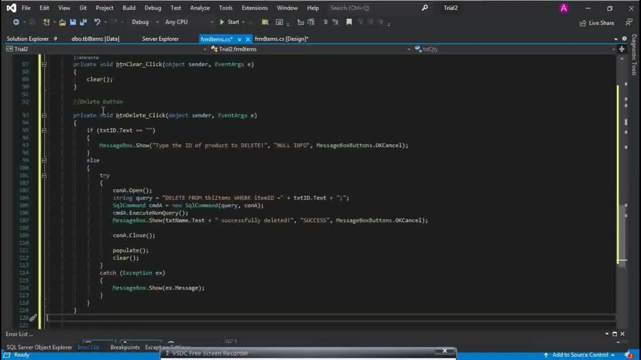 How to Populate a Data Grid View in VS with C#