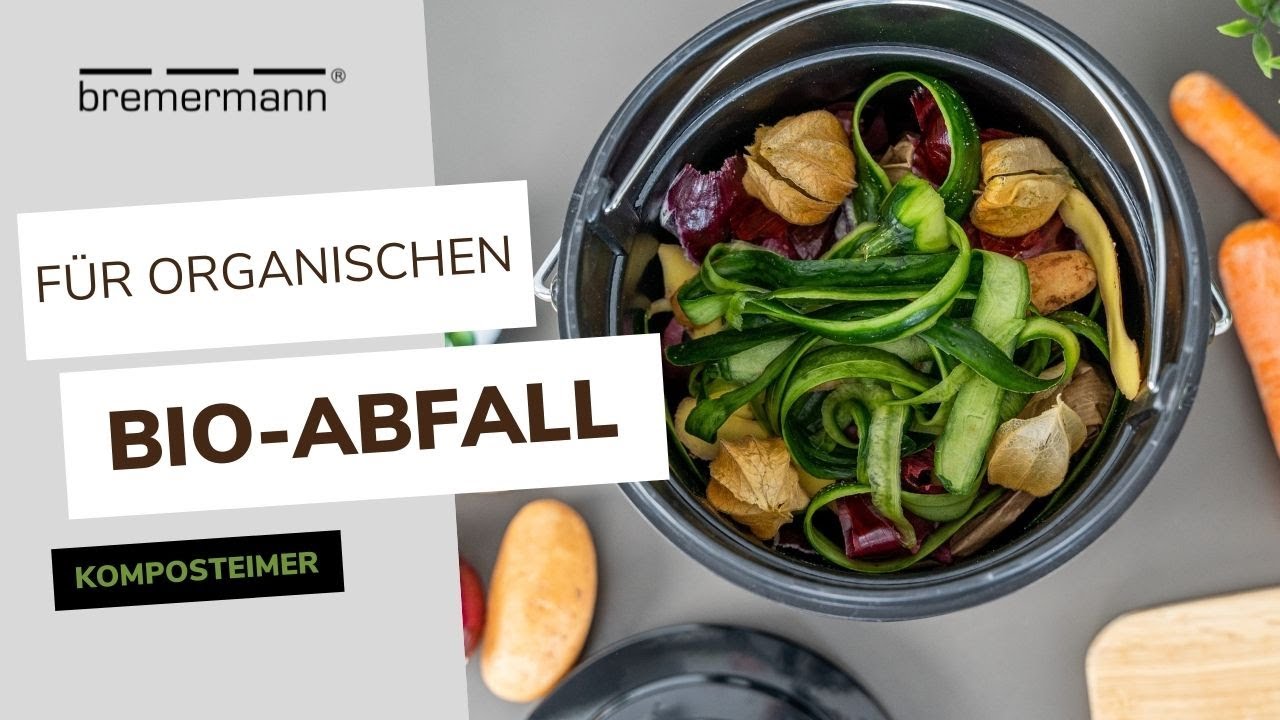 Komposteimer mit 5 Liter Inneneimer Aktivkohlefilter Bio Abfalleimer | bremermann