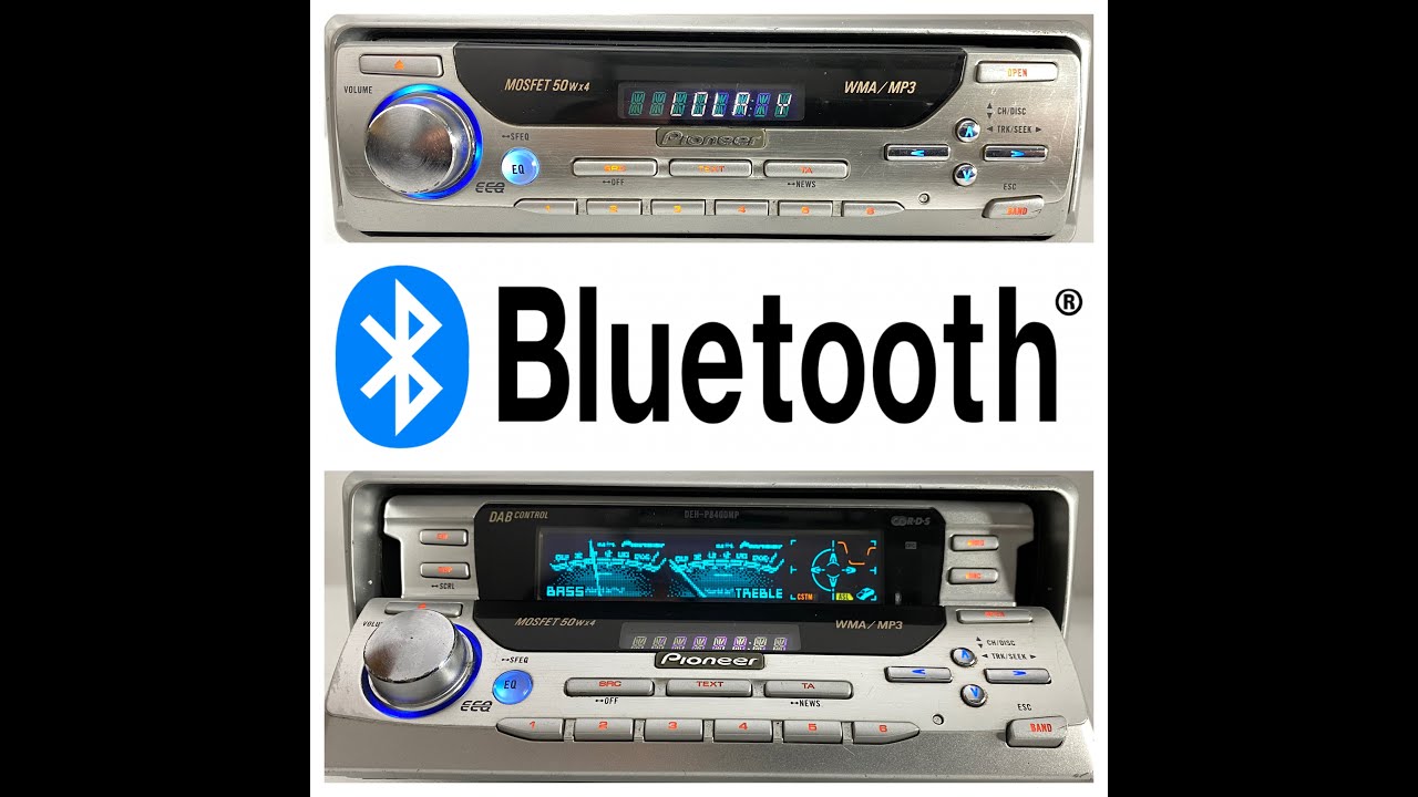 2000s Pioneer DEH-P8400MP Car CD Mp3 Radio Player + Bluetooth Retrofit