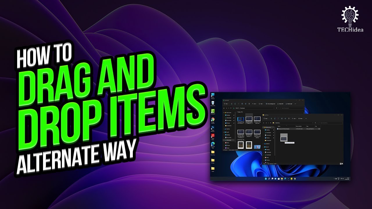 How to Drag and Drop Items Alternate Way windows 11 2025 [New Method]