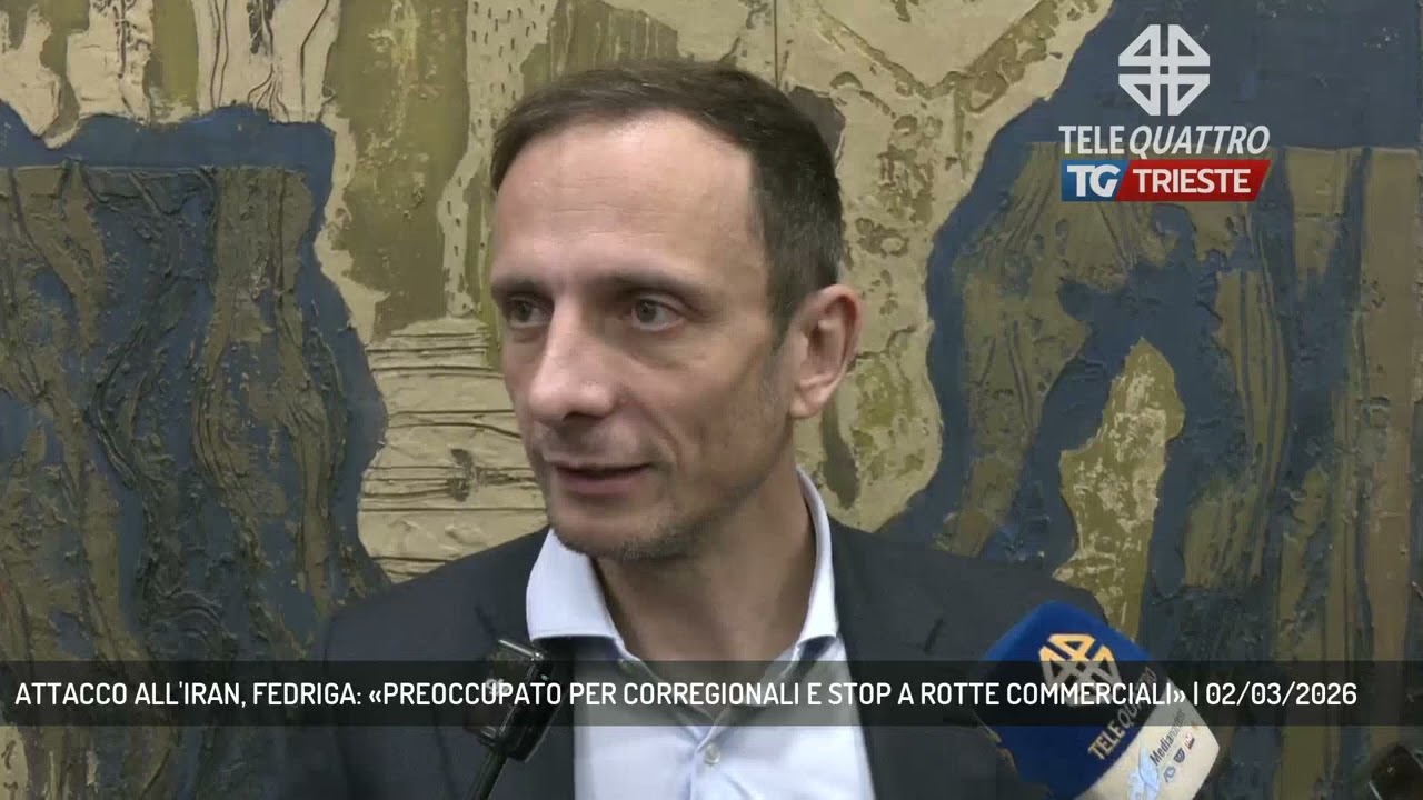 ATTACCO ALL'IRAN, FEDRIGA: «PREOCCUPATO PER CORREGIONALI E STOP A ROTTE COMMERCIALI» | 02/03/2026