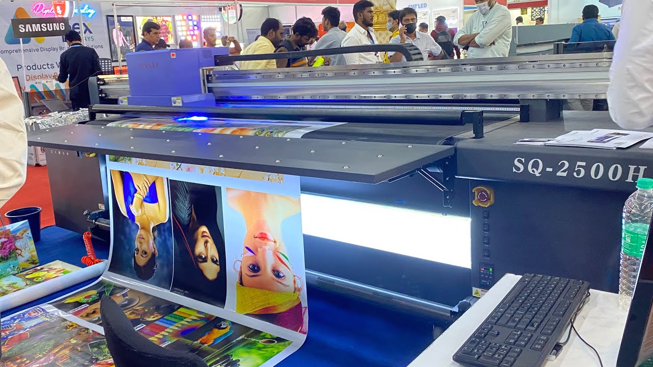 UV printer , Hybrid Flatbed printing machine 2022  sign toady expo Bangalore , #uvprinting #keundo坤度