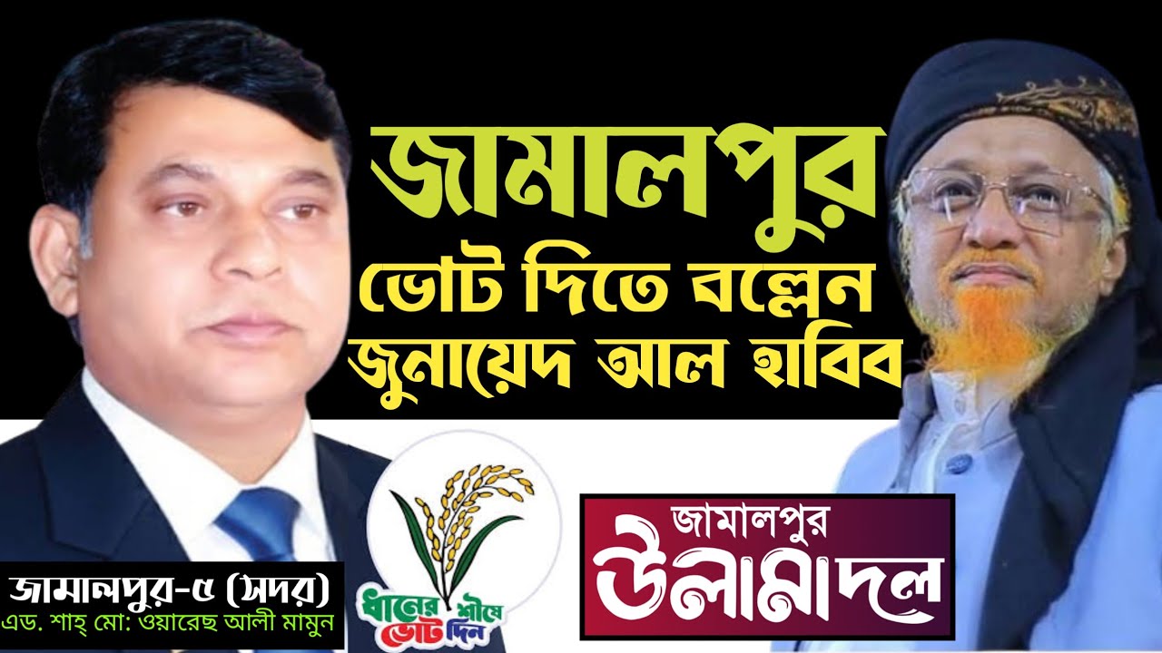 জামালপুরে আমরা সবাই মামুন ভাই এর করমি এড. শাহ্ মো: ওয়ারেছ আলীমামুন ভাইকে ভোট দিবো | জুনায়েদ আল হাবিব