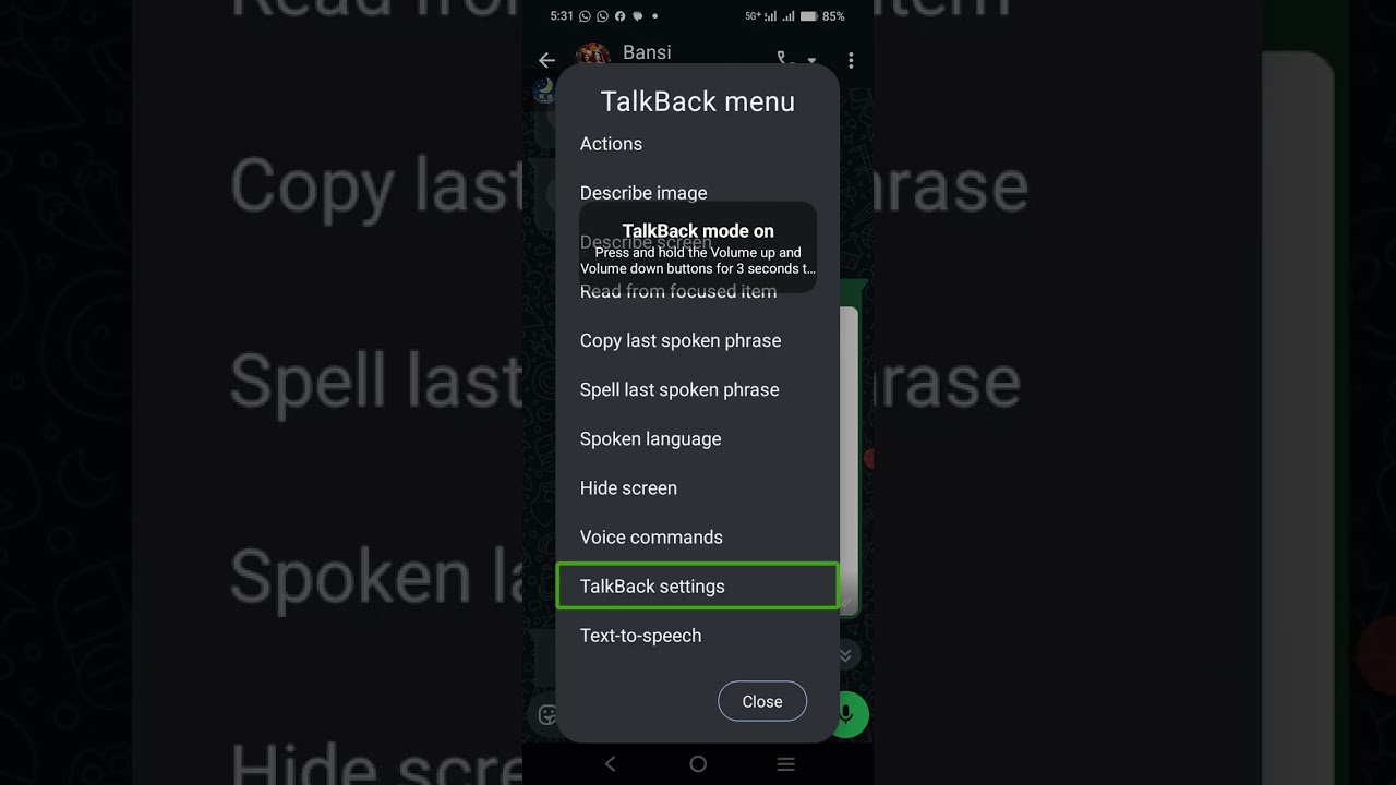 Describe WhatsApp Photos with 2 Fingers New TalkBack Feature for Blind and Visually Impaired Persons
