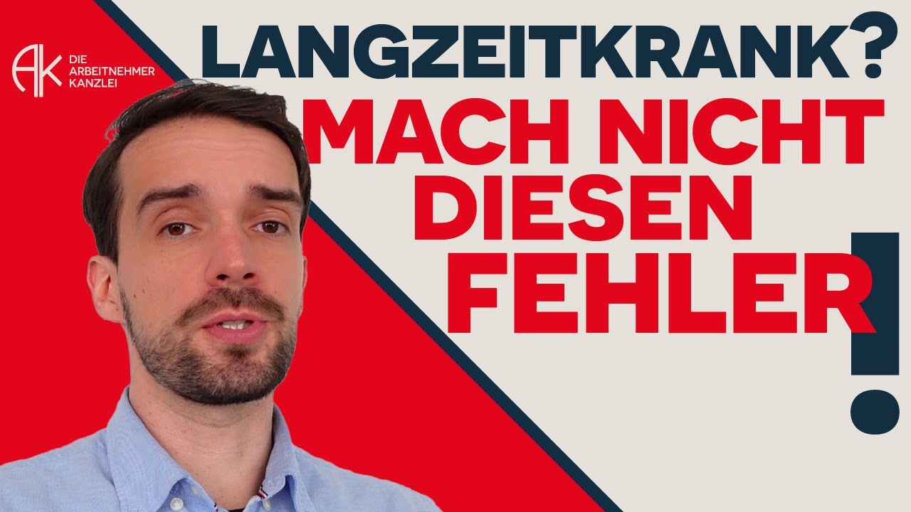 Du bist langzeitkrank? Mach nicht diesen Fehler! #arbeitsrecht #kündigung #abfindung