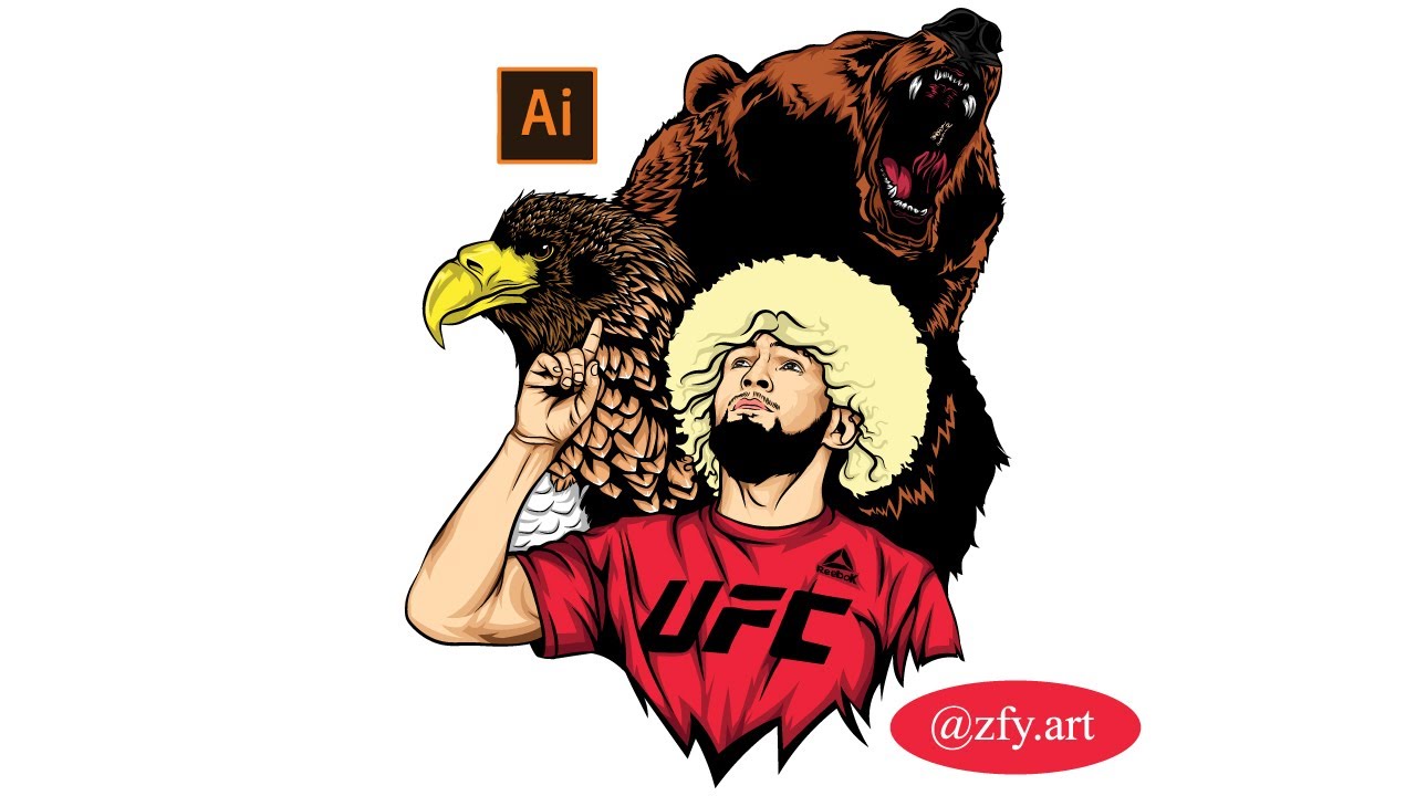 DRAWING KHABIB 'THE EAGLE' NURMAGOMEDOV