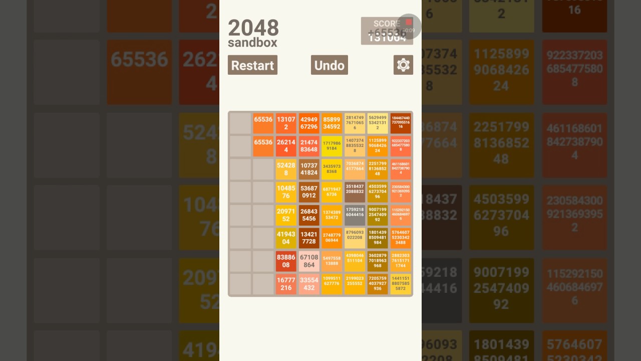 Получаем бесконечность в песочнице 2048! (Очень круто смотреть)