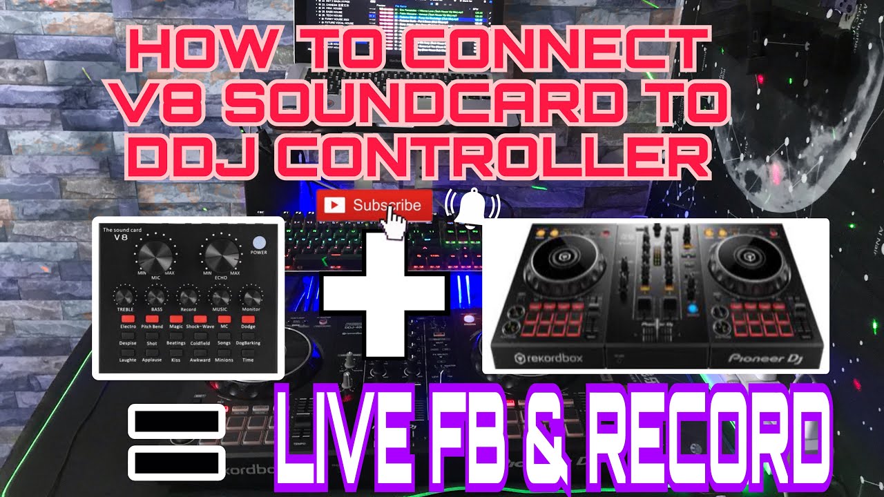 How  to Connect V8 Soundcard to Controller | DJ RHICKZ TV