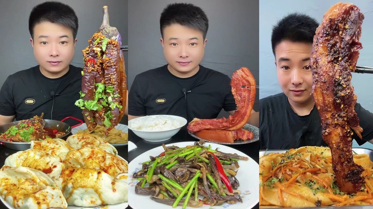 【ASMR】【MUKBANG】BIG BRAISED PORK BELLY | EATING SHOW |CHINESE MUKBANG |食べ |吃播 LOVE ASMR #咀嚼音 #374