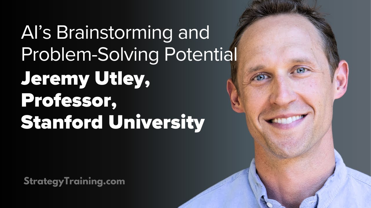 Stanford University’s Jeremy Utley. AI’s brainstorming and problem-solving potential