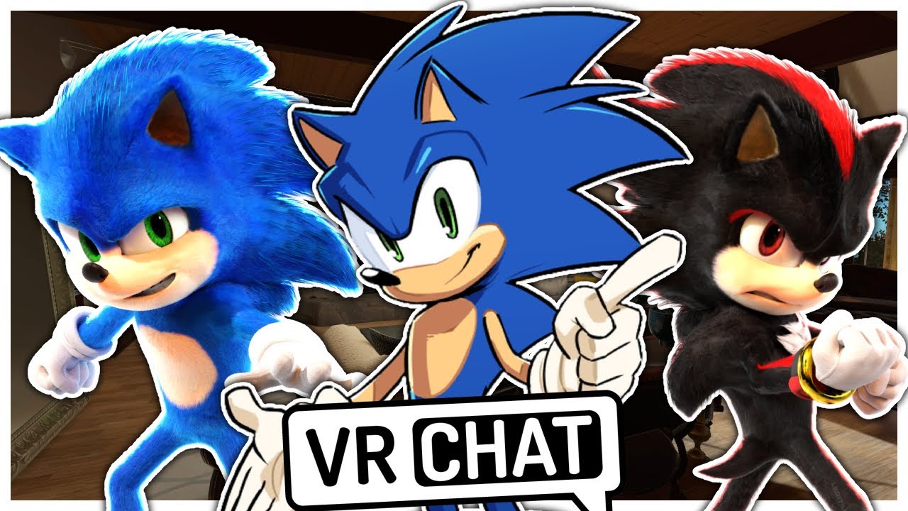 Movie Sonic and Movie Shadow Meet Dream Sonic in VR CHAT!!