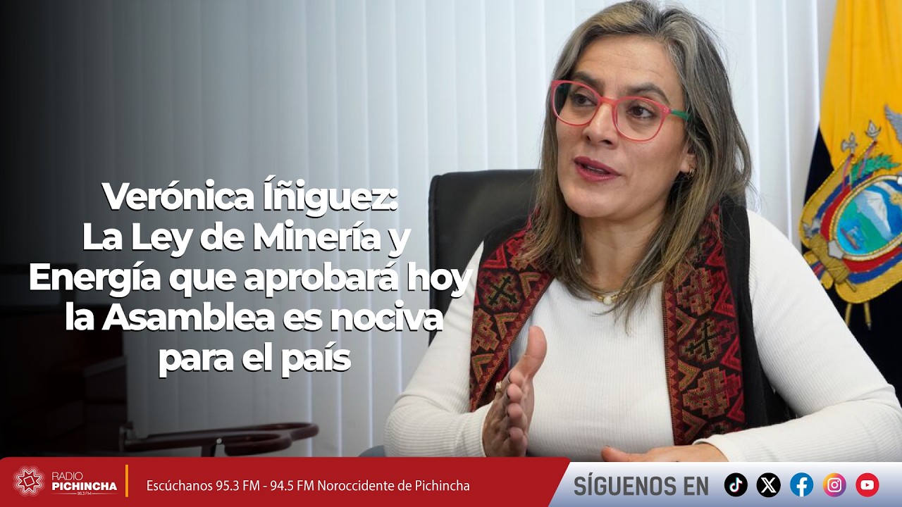 Verónica Íñiguez: La Ley de Minería y Energía que aprobará hoy la Asamblea es nociva para el país