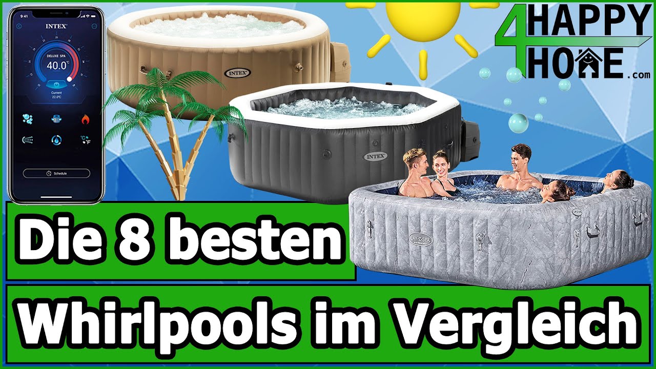 Whirlpool kaufen ☀️ Die 8 besten aufblasbaren Whirlpools im Vergleich [Miweba, Intex, Bestway]