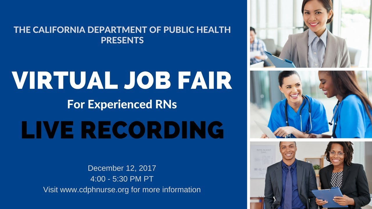 California Department of Public Health Nurse Surveyor Virtual Job Fair 2017