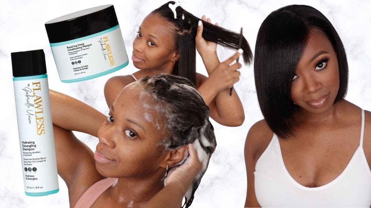 Watch Me Get A BOMB Blow-Out Using Flawless by Gabrielle Union Hair Care