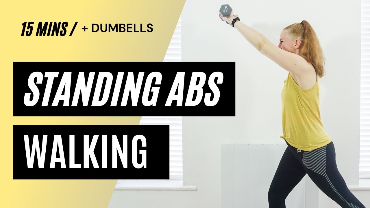 WALK & TONE || Standing Abs Walking Weightloss Workout + Dumbells || The PERFECT beginners workout!