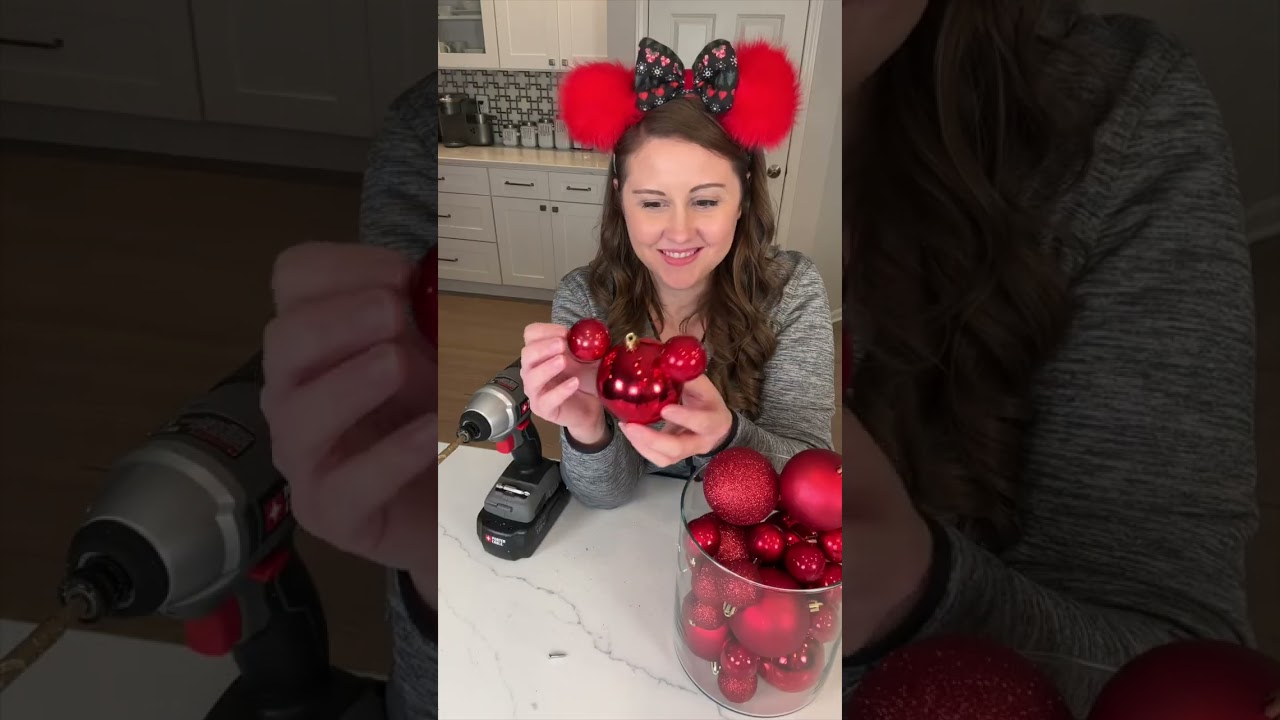 DIY Mickey Ornaments - Disney Christmas! #disney #mickeymouse #christmasdiy #disneyfamily #ornaments