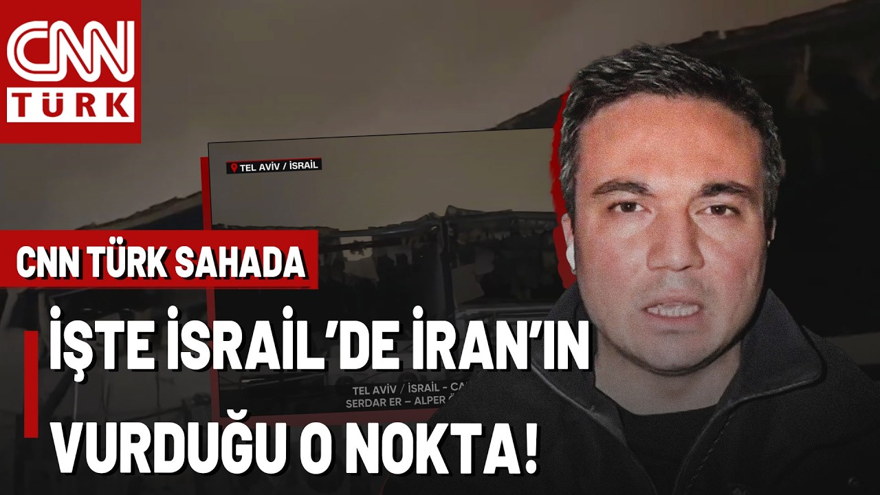 SON DAKİKA🚨 &Ccedil;ok &Ouml;zel G&ouml;r&uuml;nt&uuml;ler! CNN T&Uuml;RK İsrail'de, İran'ın Vurduğu O Noktada