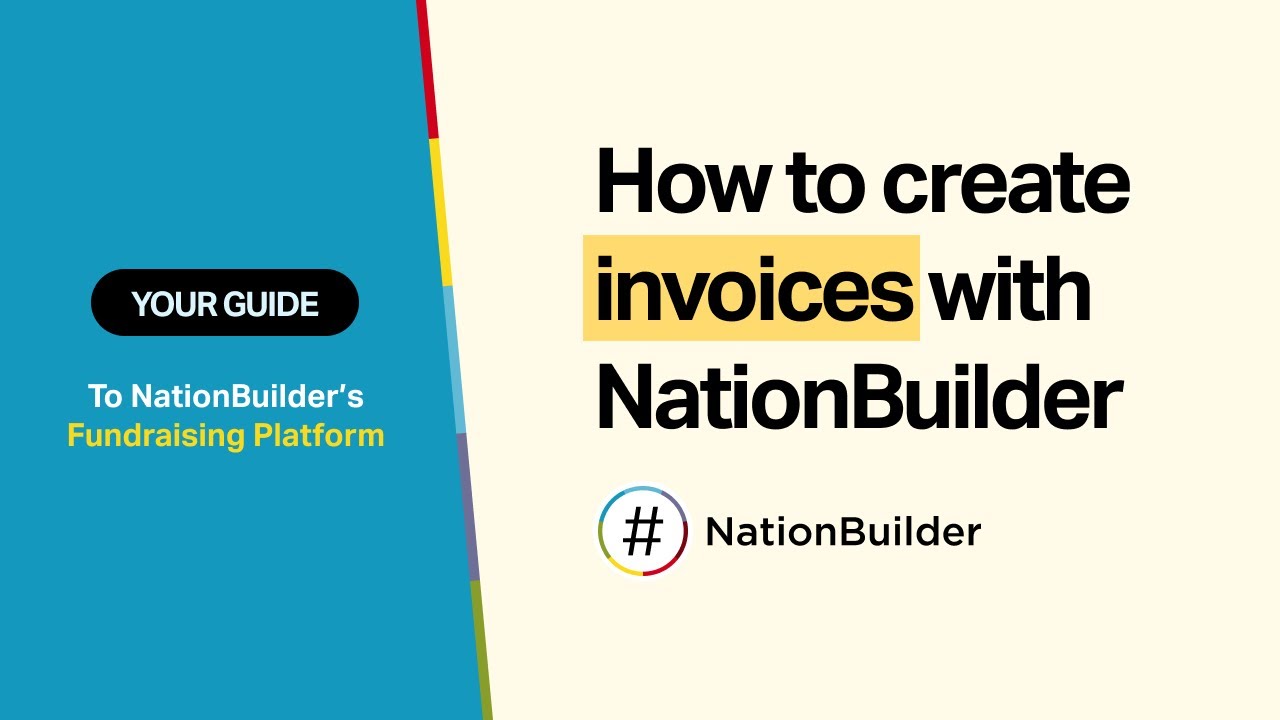 How to create invoices with NationBuilder