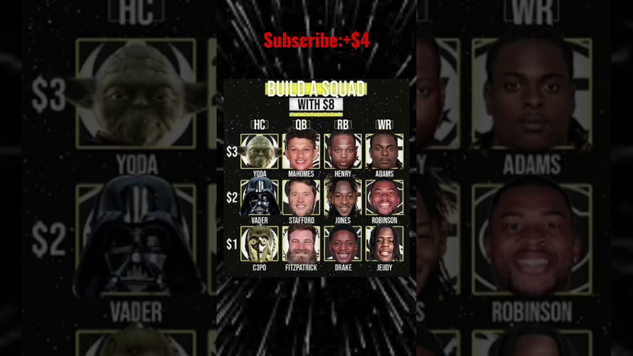 Can you build the best Star Wars team? #nfl #football #starwars #subscribe #viral #fyp #shorts