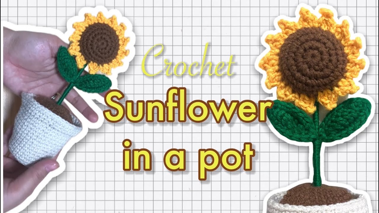 Crochet Sunflower in a Pot | Crochet Sunflower | Sunflower Amigurumi