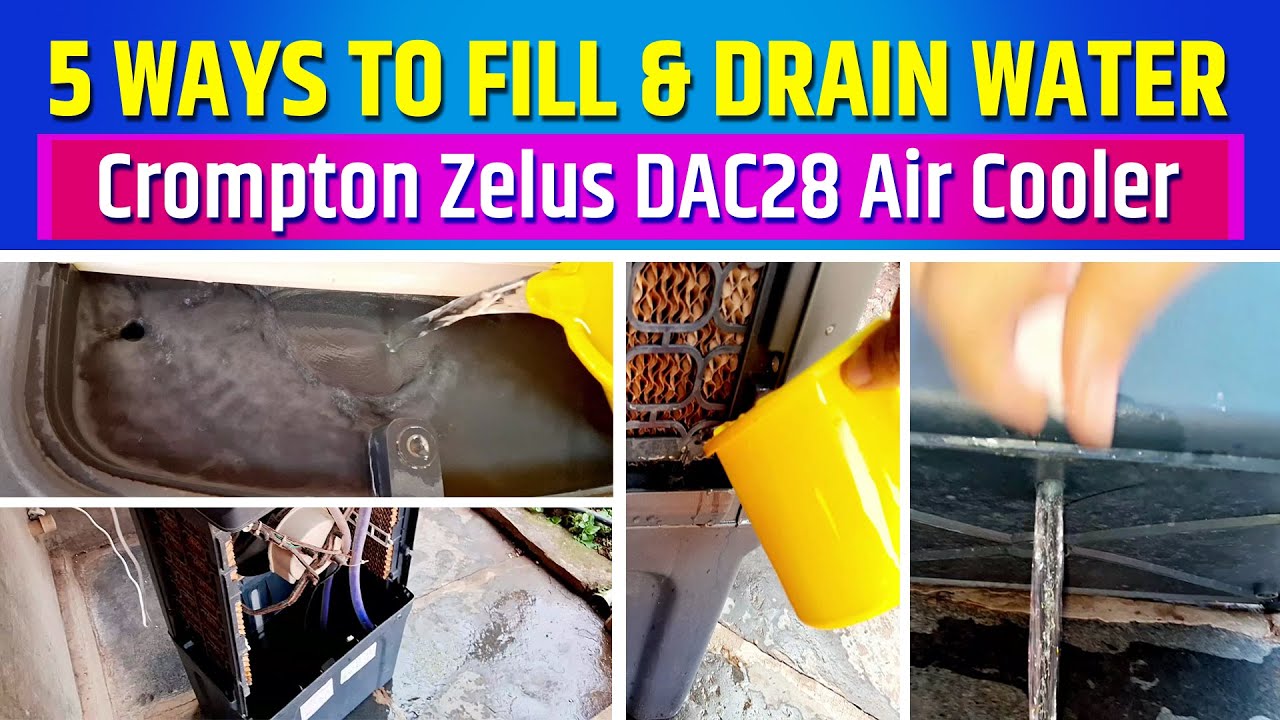 How to fill & drain water from Crompton Zelus DAC28 desert air cooler easy steps