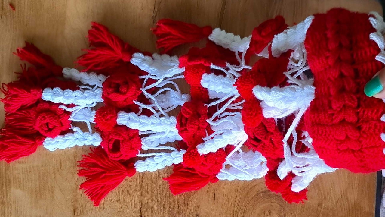 Latest...🎀🌹Woolen jhalar rose flower Toran Design Woolen flower lari toran design Gate parda jhalar