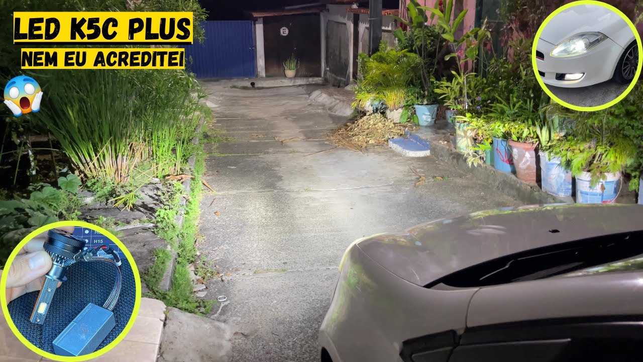 Comprei LED K5C PLUS  para o Bravo - Instalei no Projetor [Me SURPREENDI Com o ALCANCE] OLHA ISSO!