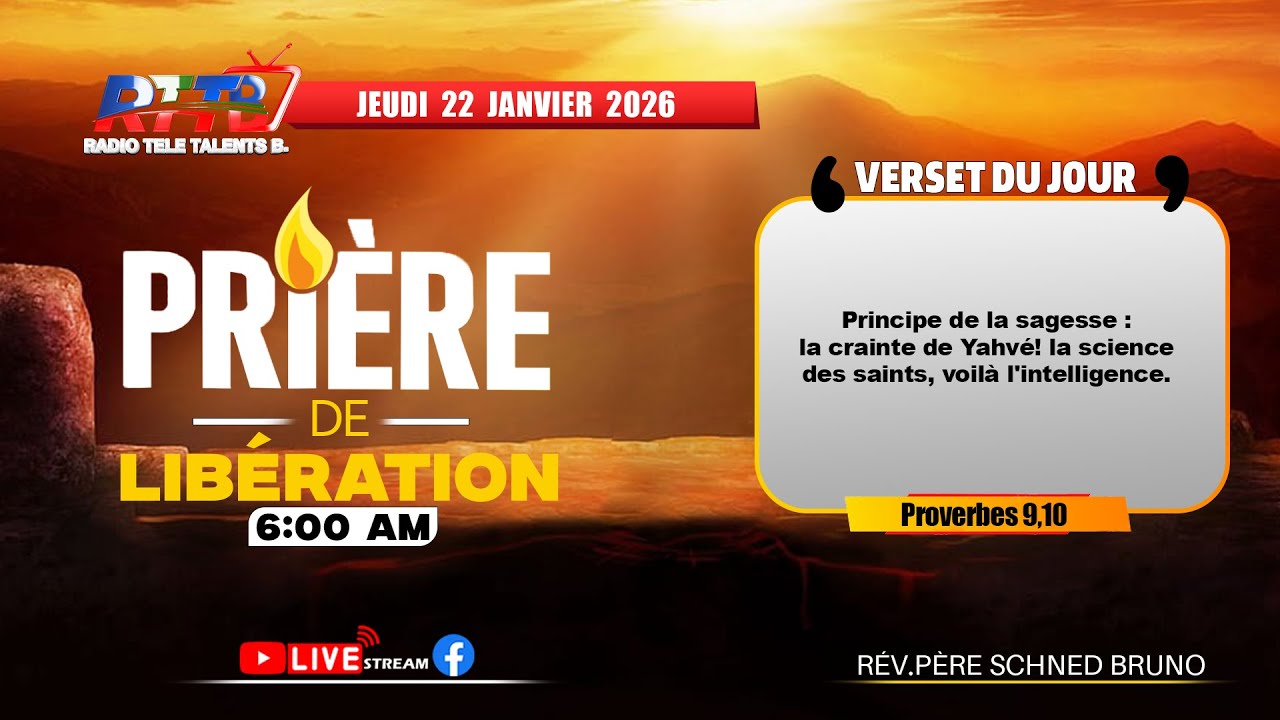 PRIÈRE DU MATIN - OU SE SENYÈ  MWEN  - JEUDI 22  JANVIER  2026 - P.BRUNO