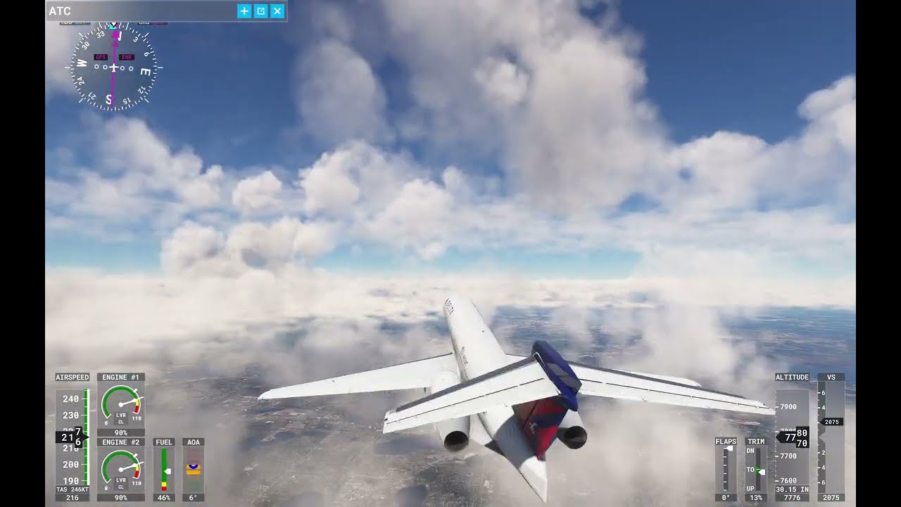 Delta Boeing 717 take off and climb from Orlando - MSFS 20 