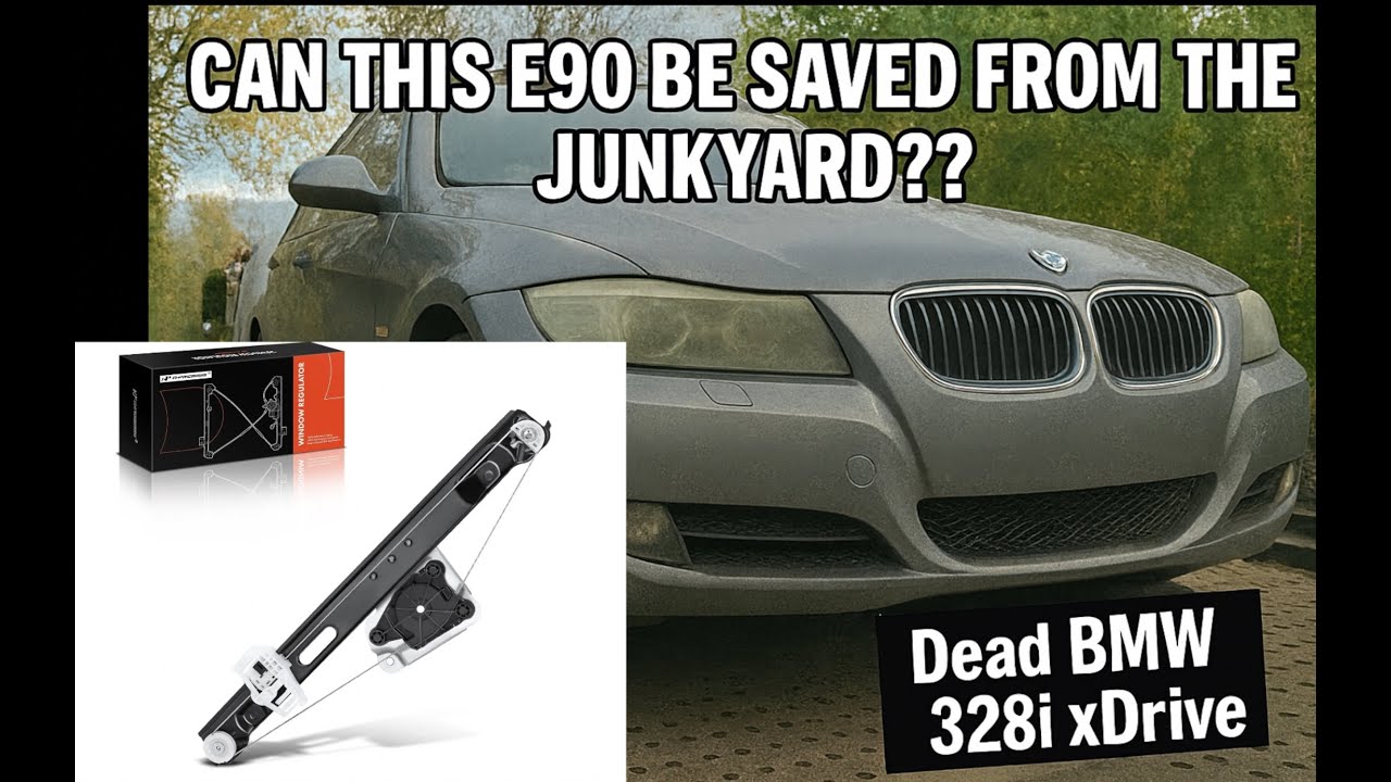 Спасение BMW E90 от свалки. Часть 6. Замена стеклоподъемника заднего стекла на BMW 328i Xdrive св...