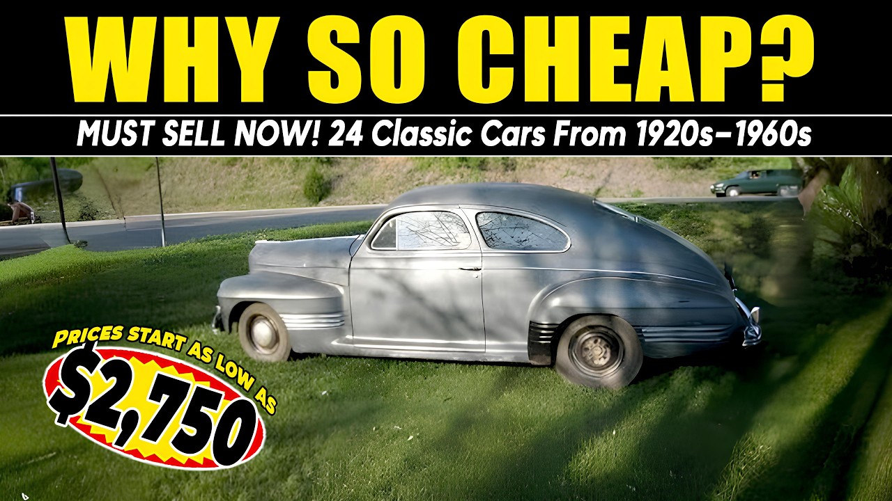MUST SELL NOW! 24 Classic Cars From 1920s&ndash;1960s | Cheap Classic Cars For Sale!