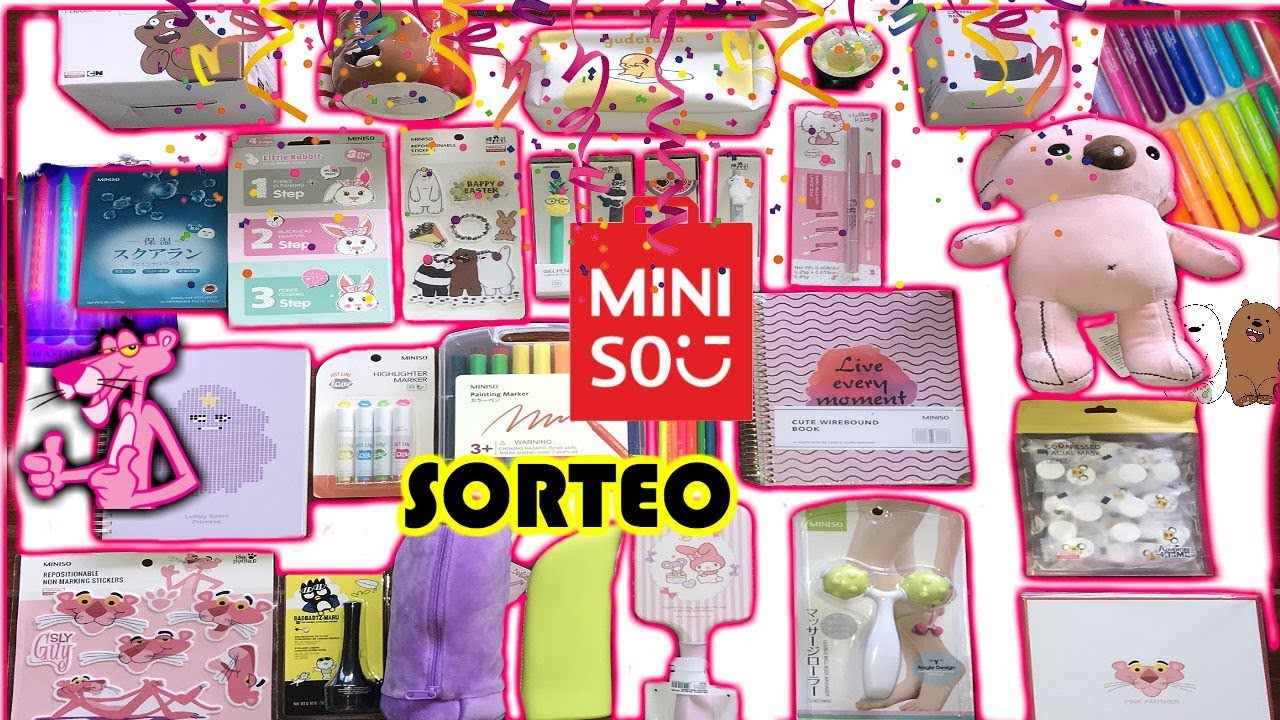 SORTEO INTERNACIONAL 2019 UTILES ESCOLARES Y COSITAS CUTE / MINISO