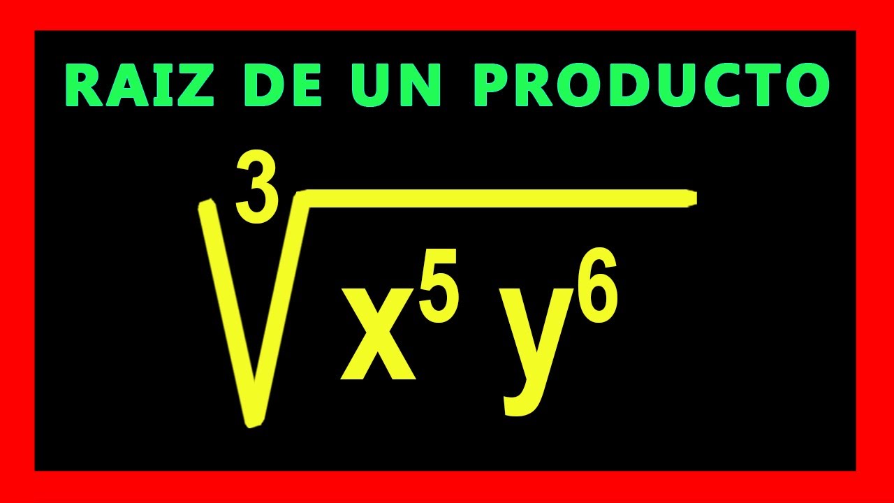 ✅👉 Raiz de un Producto con Letras  ✅ Como Sacar la Raiz de un Producto