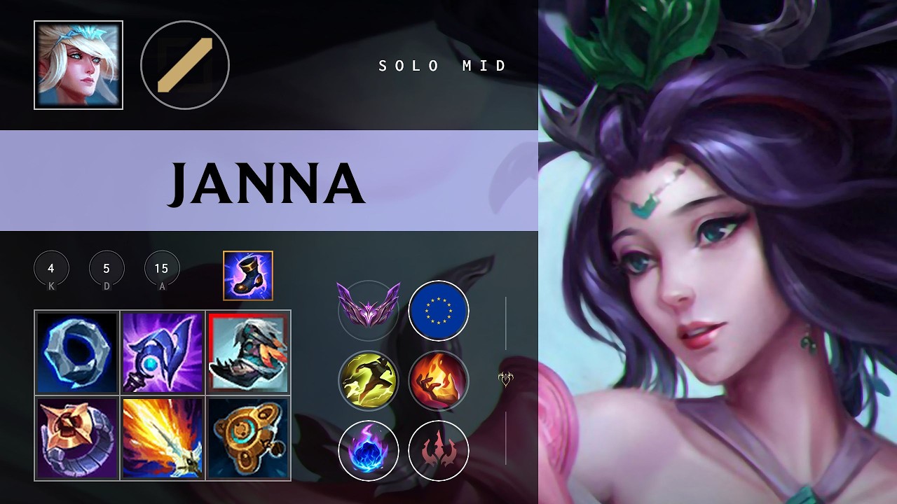 Janna Mid vs Nasus - EUNE Master Patch 26.08
